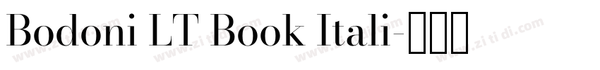 Bodoni LT Book Itali字体转换